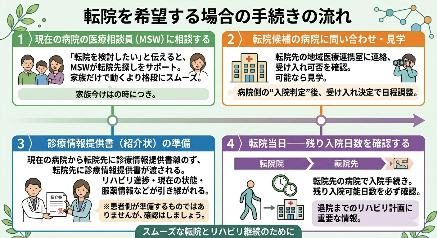 転院を希望する場合の手続きの流れ